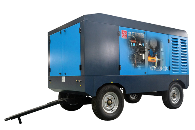 Portable screw air compressor